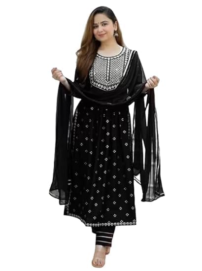 Royal Ethnic Comfort Rayon Naira Cut Kurta Pant Dupatta Set for Women | Elegant Stylish Designer Ethnic Wear Outfit - Royal Ethnic