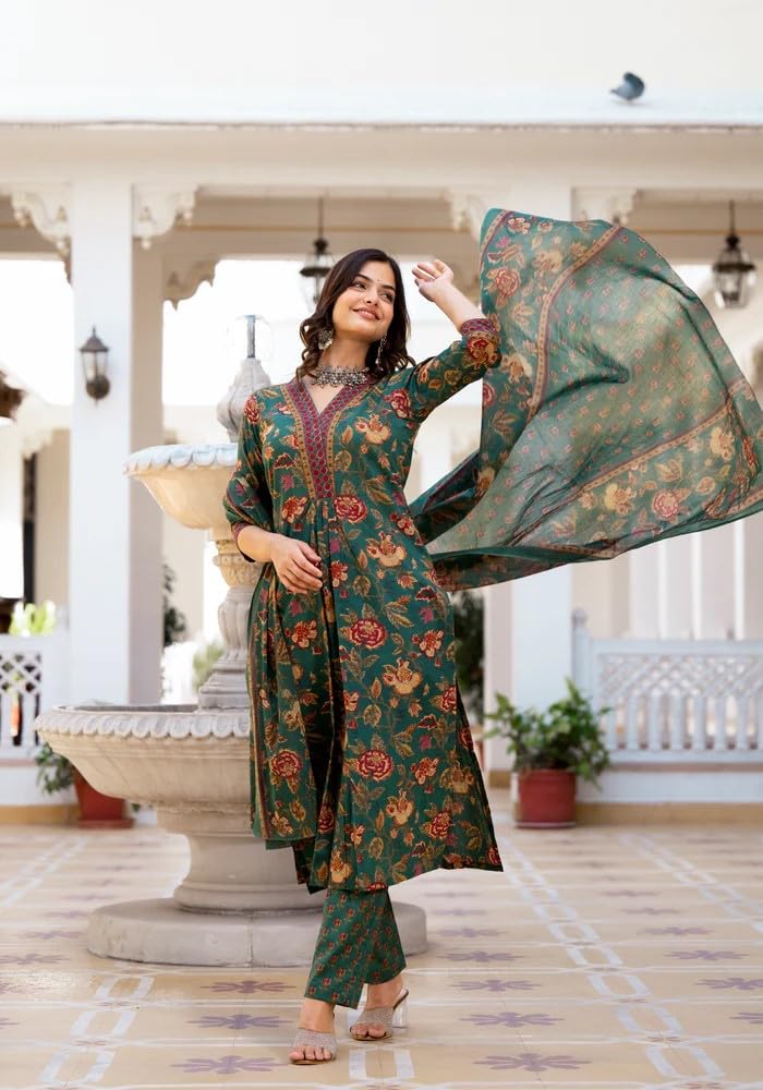 FABNEX Kurta Pant and Dupatta Set for Women | Kurta Set for Women (K-71-118)