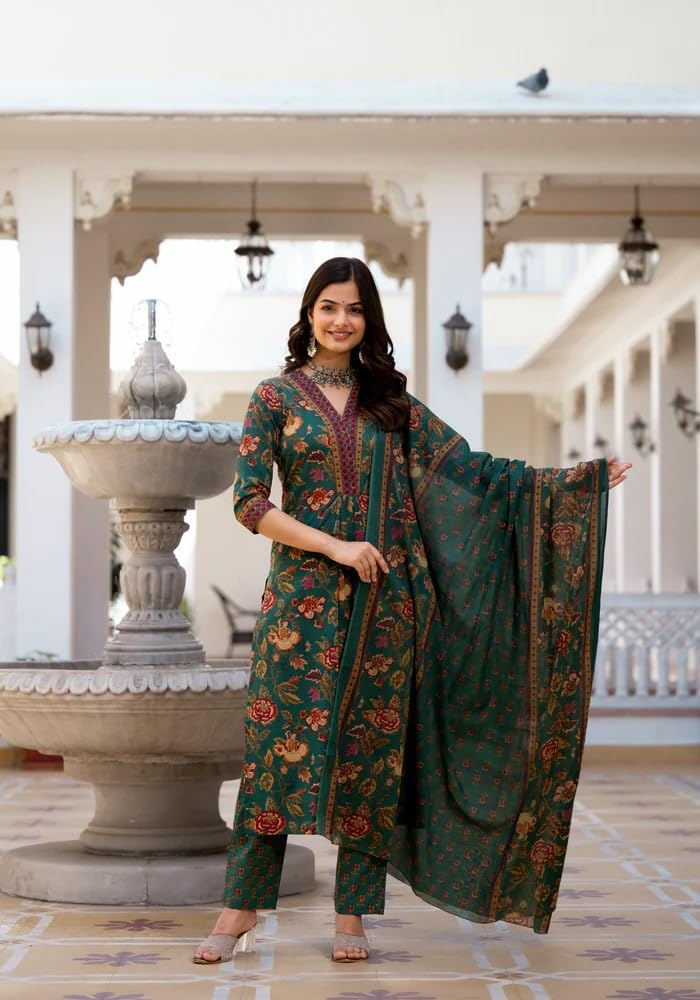 FABNEX Kurta Pant and Dupatta Set for Women | Kurta Set for Women (K-71-118)