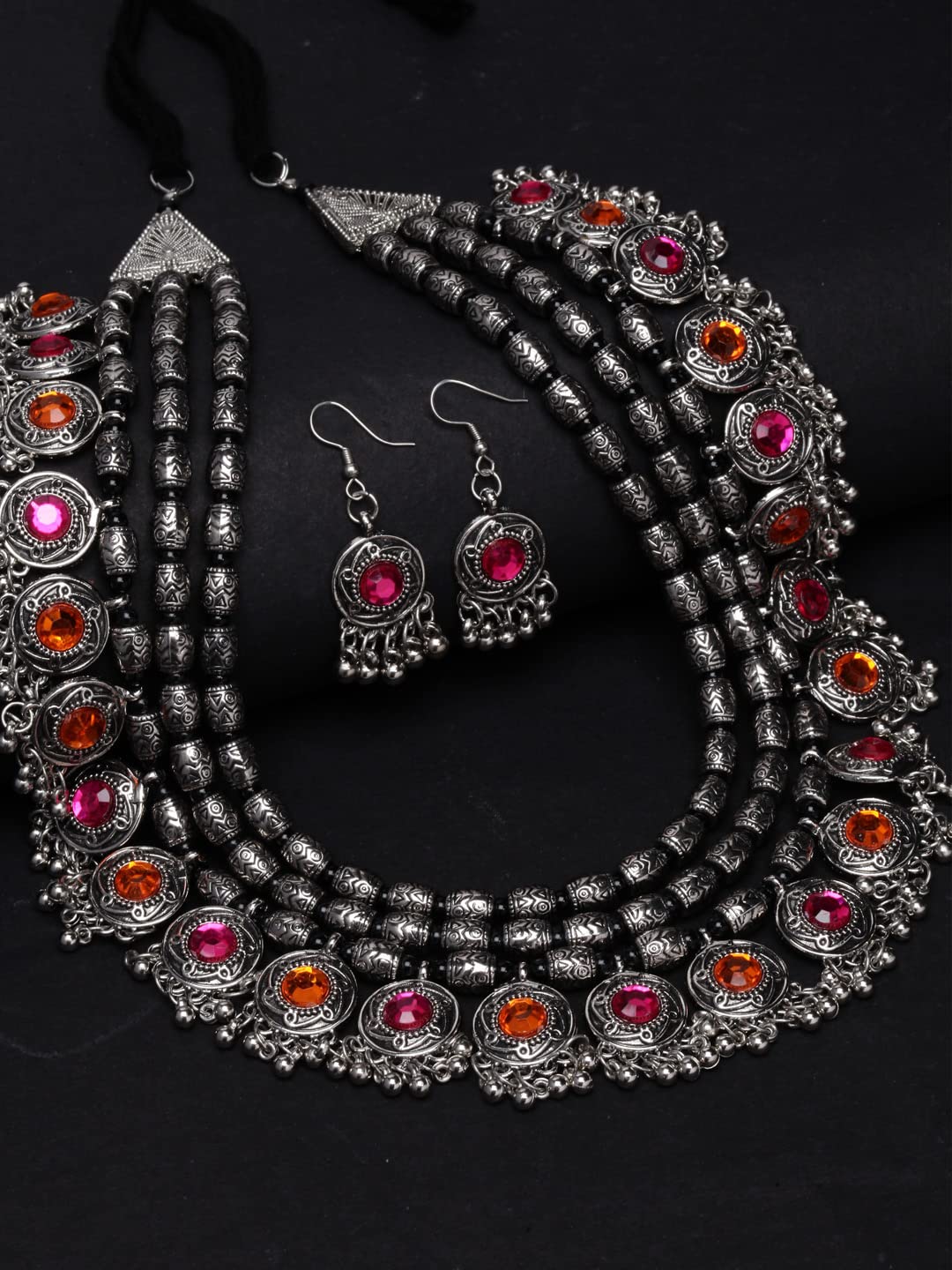 Royal Ethnic | Women's Pearl Choker Temple Necklace Set | 22k Gold Plated | Traditional Festive Wear | Wedding Style - Royal Ethnic