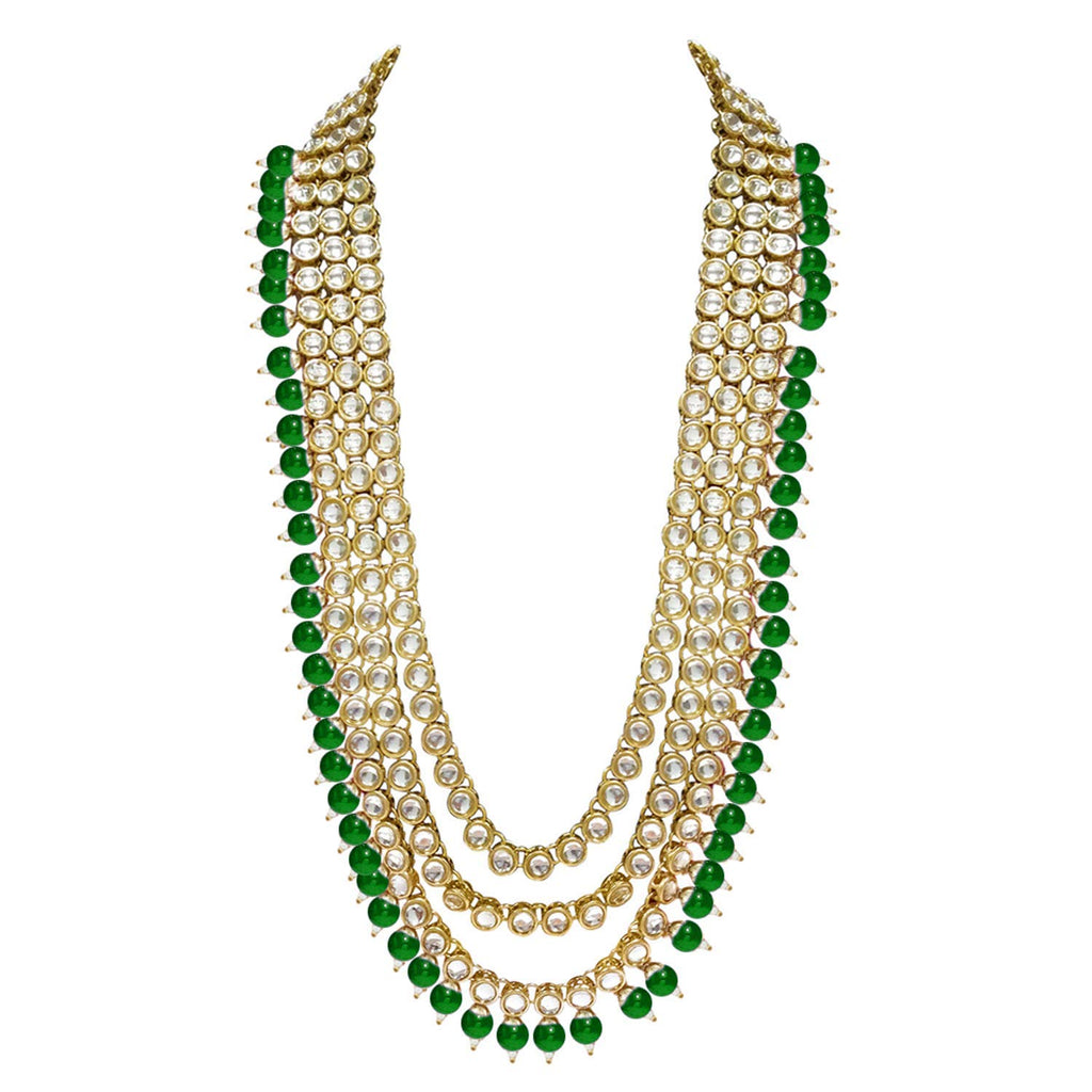 Royal Ethnic Traditional 18K Gold Plated Kundan & Pearl Studded Bridal Choker Necklace Set with Earrings & Maang Tikka - Royal Ethnic