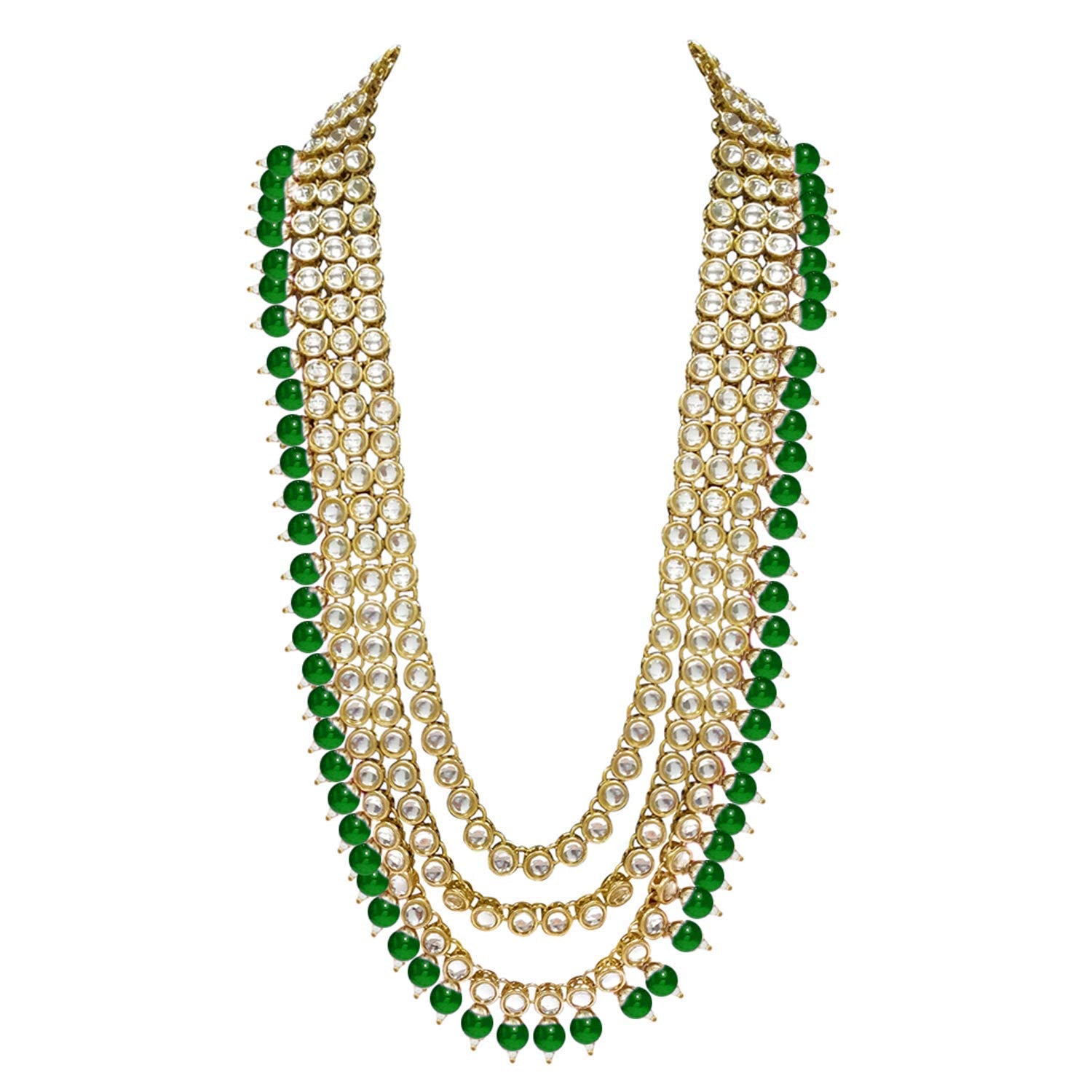 Royal Ethnic Traditional 18K Gold Plated Kundan & Pearl Studded Bridal Choker Necklace Set with Earrings & Maang Tikka - Royal Ethnic