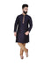 Royal Ethnic | Men's Silk Printed Kurta Churidar Set | Elegant Motifs | Full Sleeves | Festive & Wedding Wear | Classic - Royal Ethnic