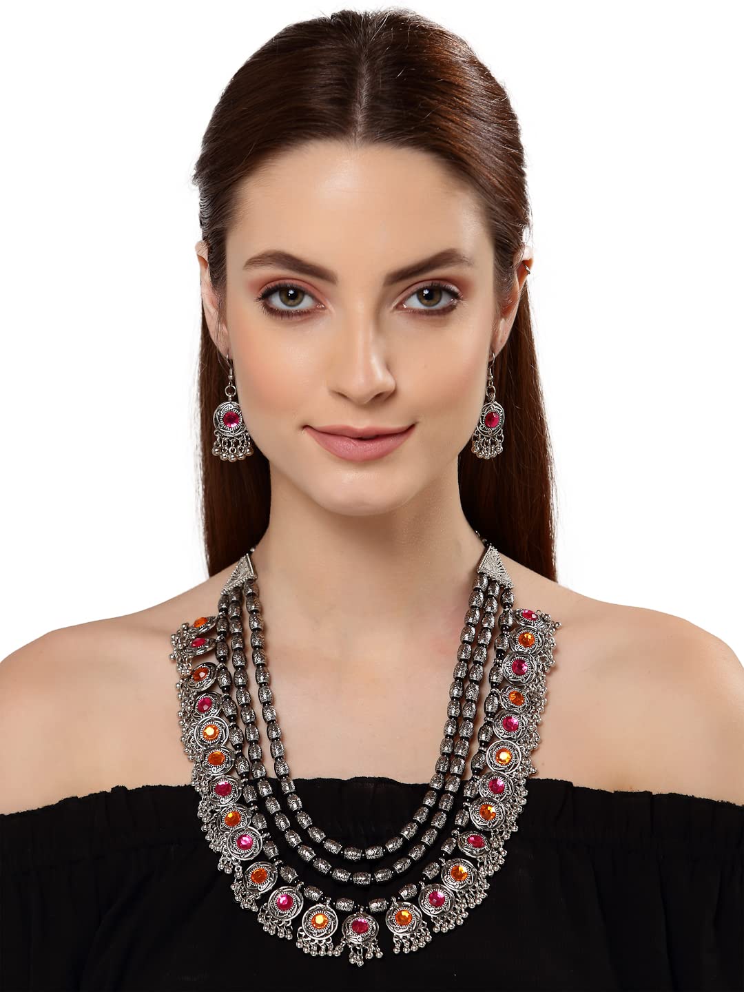 Royal Ethnic | Women's Pearl Choker Temple Necklace Set | 22k Gold Plated | Traditional Festive Wear | Wedding Style - Royal Ethnic