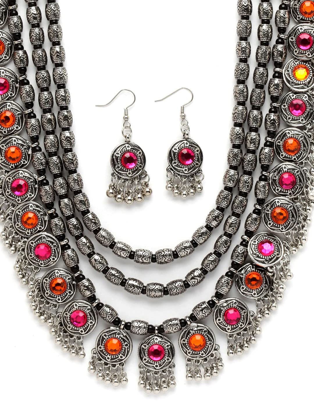 Royal Ethnic | Women's Pearl Choker Temple Necklace Set | 22k Gold Plated | Traditional Festive Wear | Wedding Style - Royal Ethnic